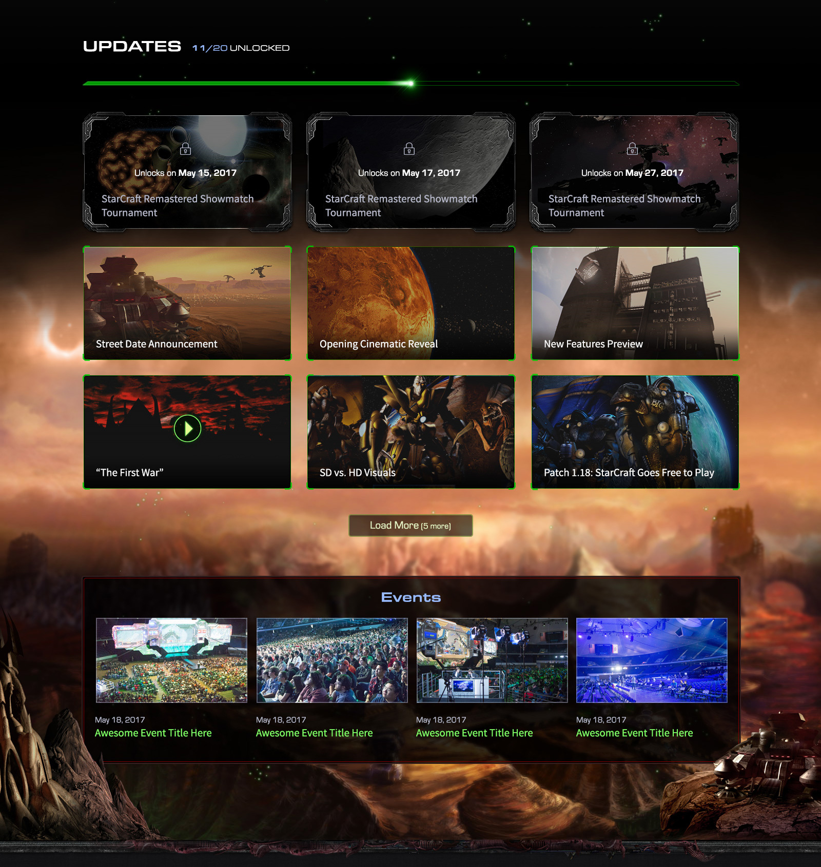 Screenshot of SC Remastered News