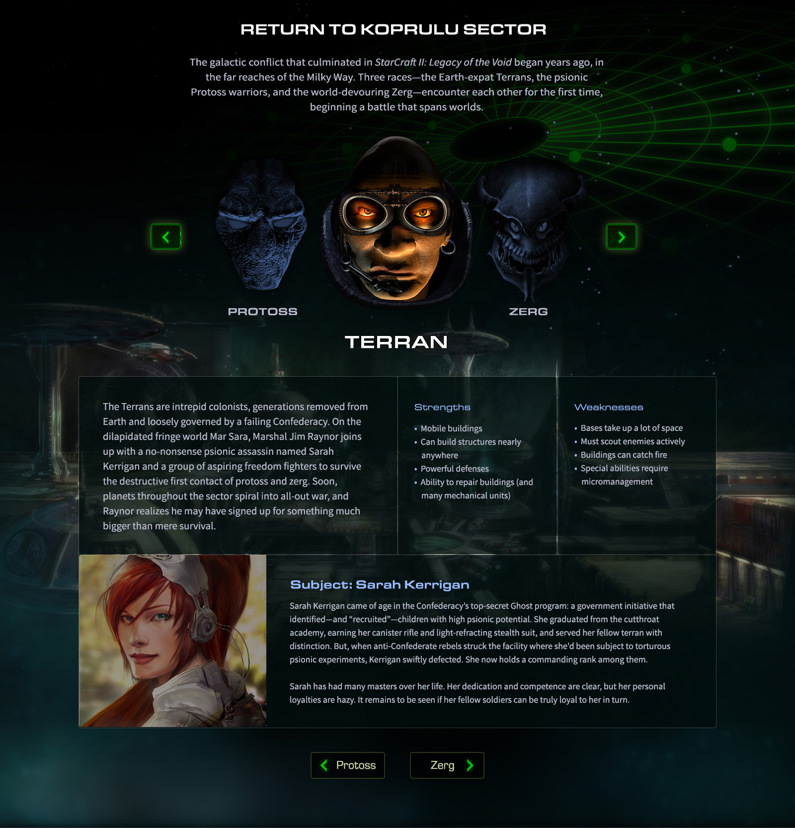 Screenshot of SC Remastered lore